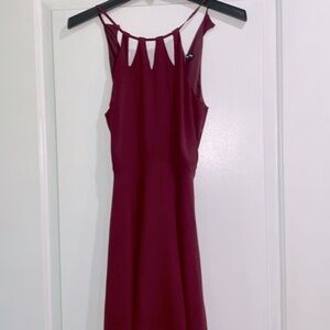 Express burgundy dress size 0 new with tags